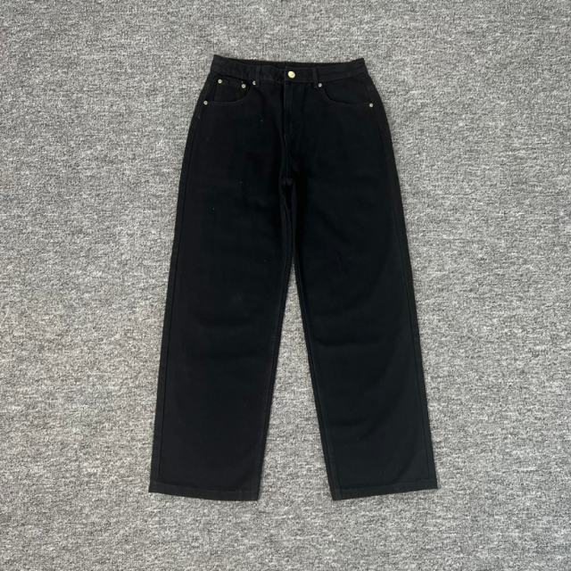 Derschutze Awakening Black Loose Straight Denim Jeans