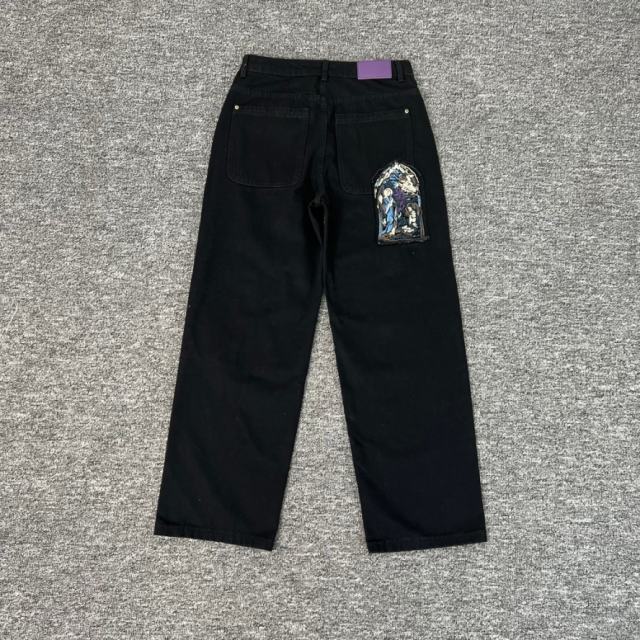 Derschutze Awakening Black Loose Straight Denim Jeans