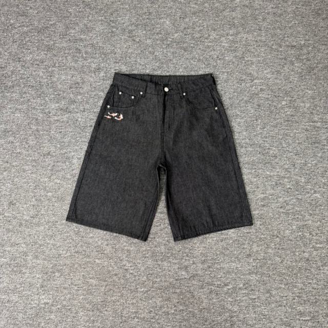 Derschutze American Street Heavyweight Embroidered Denim Shorts