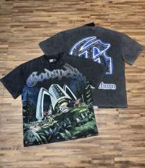 Spacecraft print vintage washed short sleeve 29033349