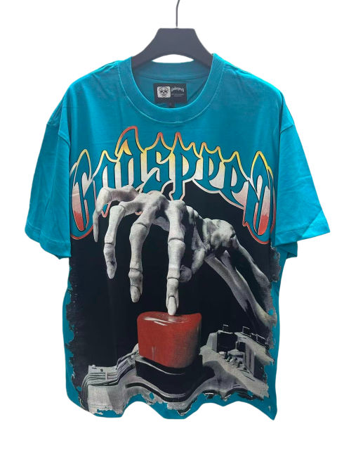 Skull Presses War Initiation Button Printed Washed Version Tee 2 colors 28499577