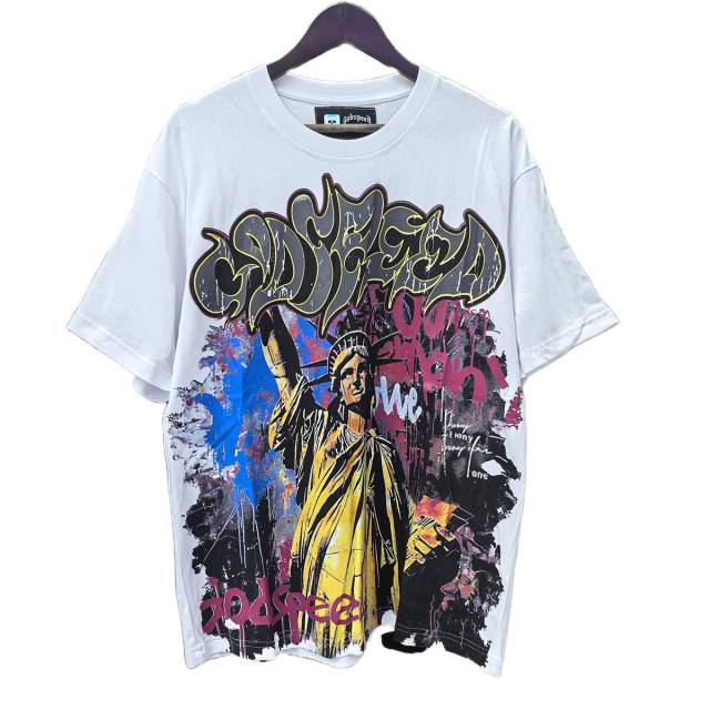 28389261 Statue of Liberty Graffiti Letter Print Tee 3 colors