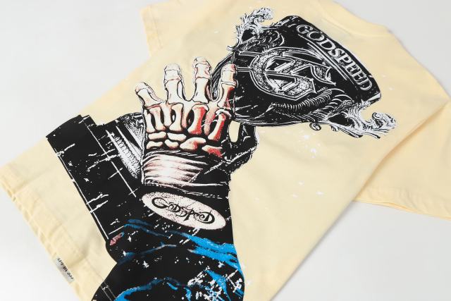 Skeleton Racer Trophy Print Washed Version Tee 2 colors 28696499