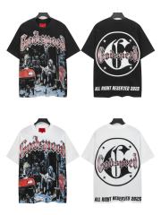 28416771 Newspaper skull Print Washed Version Tee 2 colors