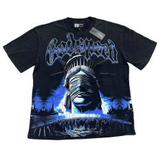 Masked Statue of Liberty Print Washed Version Tee 3 colors 28694019
