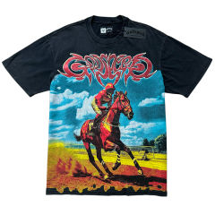 Godspeed Skeleton Horse Racing Print Washed Version Tee 2 colors