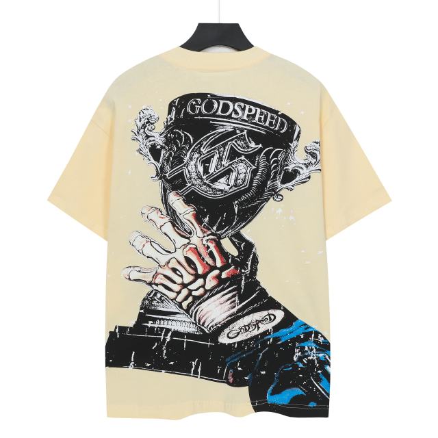 Skeleton Racer Trophy Print Washed Version Tee 2 colors 28696499