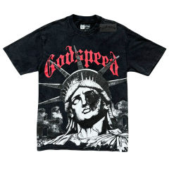 28286717 Wounded Liberty Sculpture Printed Washed Version Tee 2 colors