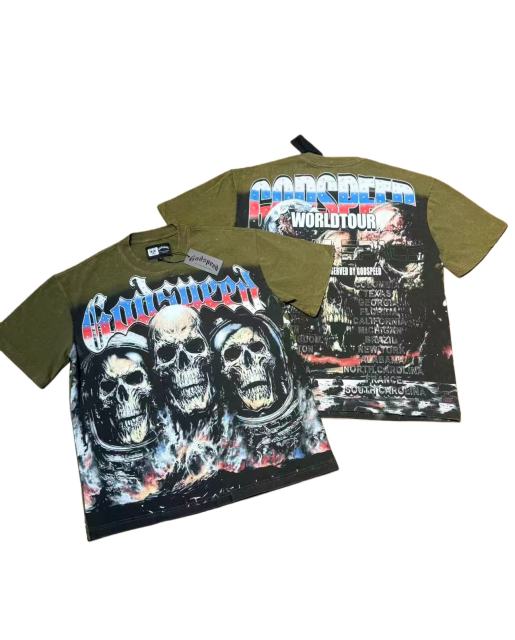 Skeleton World Tour Print Washed Version Tee 2 colors 28696496