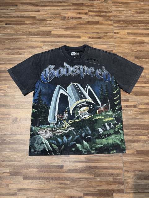 Spacecraft print vintage washed short sleeve 29033349