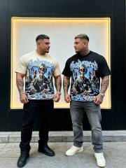Vintage dark skeleton surgical print ripped and worn T-shirt  29035244