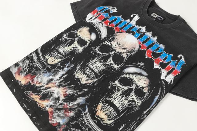 Skeleton World Tour Print Washed Version Tee 2 colors 28696496