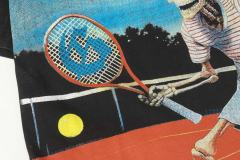 Skeleton Tennis Player Print Washed Version Tee 2 colors 28696497