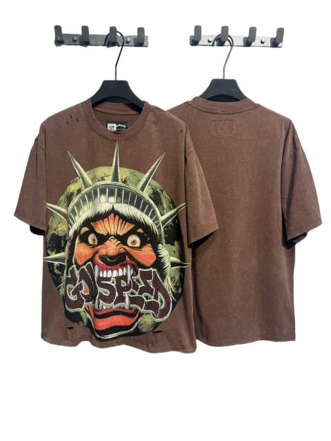Rhinestone Logo God Statue Print Distressed Washed Version Tee 2 colors 28760692