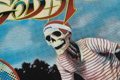 Skeleton Tennis Player Print Washed Version Tee 2 colors 28696497