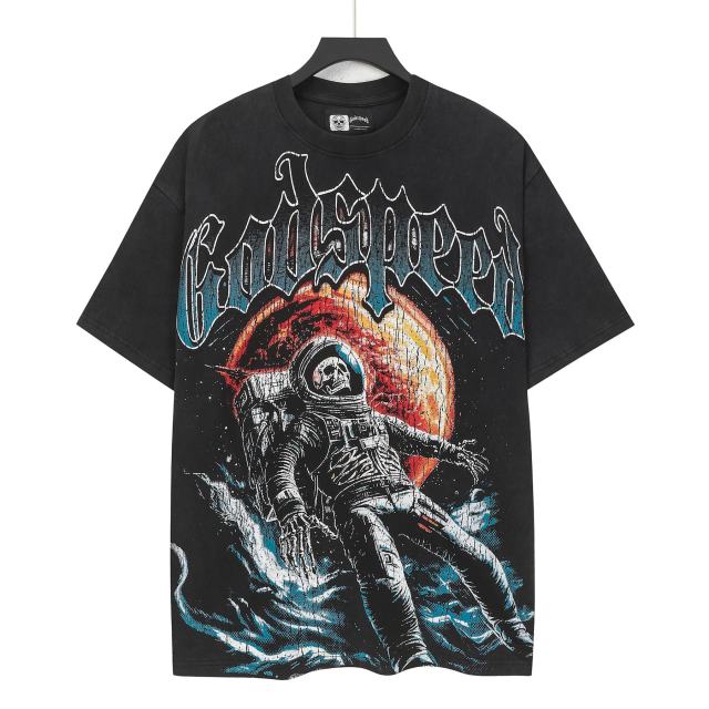 Astronaut Planet Print Washed Version Tee 3 colors 28694025