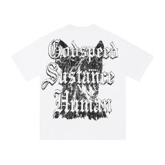 Godspeed Skull Dog Print Tee