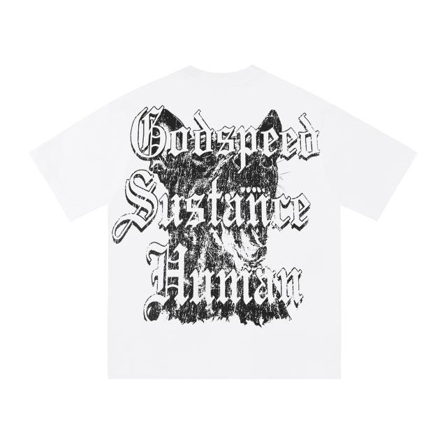 Godspeed Skull Dog Print Tee
