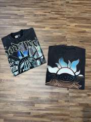 Vintage  Art Is Not A Crime  Liberty Statue Printed Distressed T-shirt 29038235