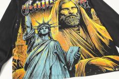 Statue of Liberty Print Washed Version Long Sleeve T-Shirt 2 colors 28691922
