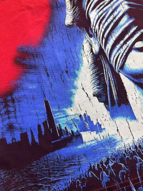 Masked Statue of Liberty Print Washed Version Tee 3 colors 28694019