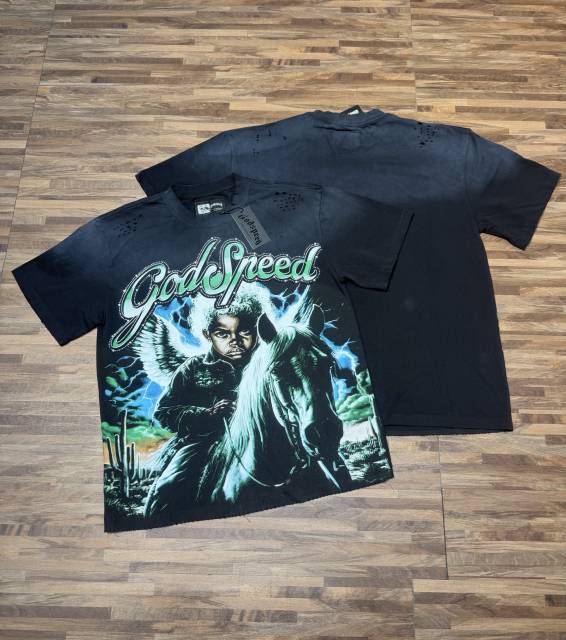 Angel riding a horse washed T-shirt 2 colors 29038264