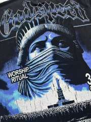 Masked Statue of Liberty Print Washed Version Tee 3 colors 28694019