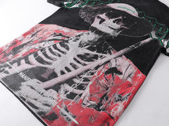 Vintage Hawaiian vacation T-shirt with distressed skull print 29044601