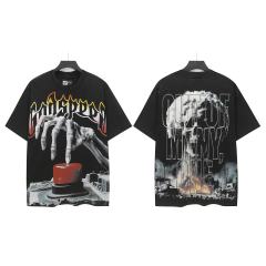Skull Presses War Initiation Button Printed Washed Version Tee 2 colors 28499577
