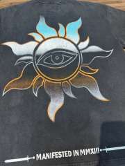 Space Warrior vintage washed printed short-sleeved shirt 29033336