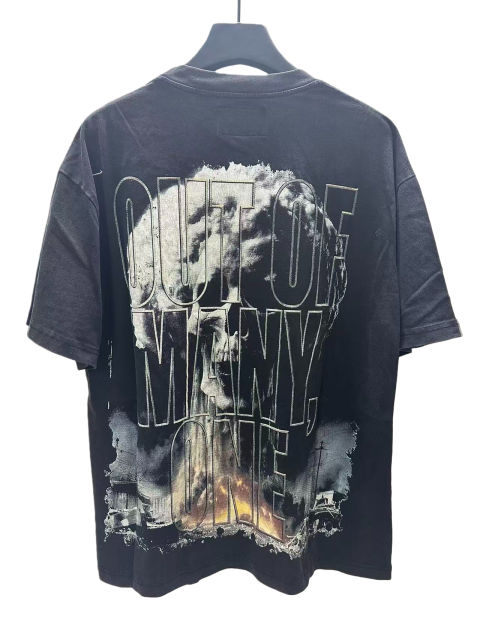 Skull Presses War Initiation Button Printed Washed Version Tee 2 colors 28499577