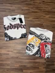 Miami sports car party rhinestone gradient distressed T-shirt 2 colors 29038229