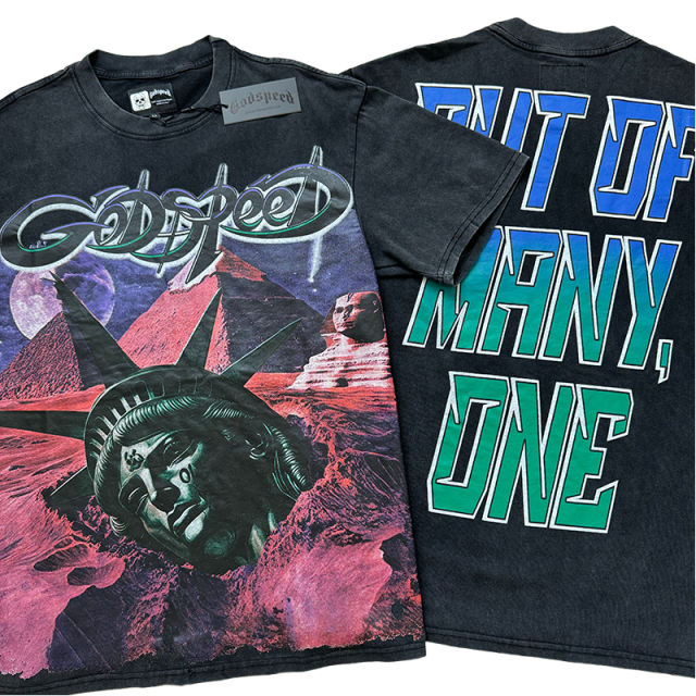 28485566 Desert-Buried Statue Print Washed Version Tee 2 colors