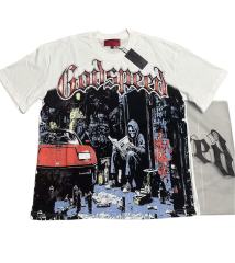 28416771 Newspaper skull Print Washed Version Tee 2 colors