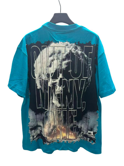 Skull Presses War Initiation Button Printed Washed Version Tee 2 colors 28499577