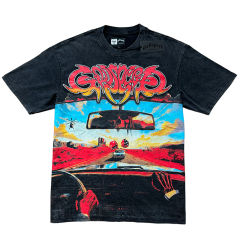 Godspeed Skull Driving Dice on Roads Print Washed Version Tee 2 colors