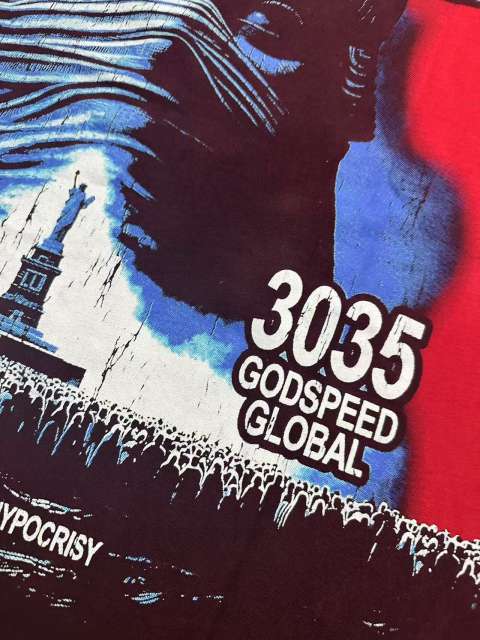 Masked Statue of Liberty Print Washed Version Tee 3 colors 28694019