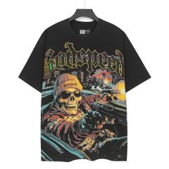 Luxury Car Skeleton Gun Print Washed Version Tee 2 colors 28696500
