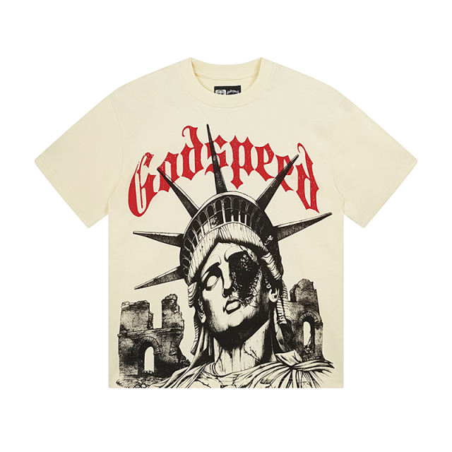 28286717 Wounded Liberty Sculpture Printed Washed Version Tee 2 colors