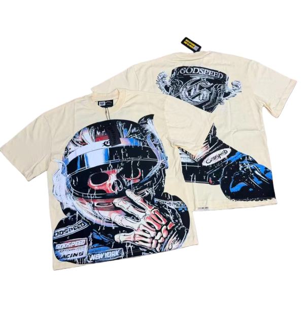 Skeleton Racer Trophy Print Washed Version Tee 2 colors 28696499