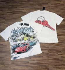 Miami sports car party rhinestone vintage short-sleeved T-shirt 29035187