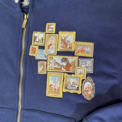 Derschutze Gallery Badge Embroidered Zip Up Hoodie