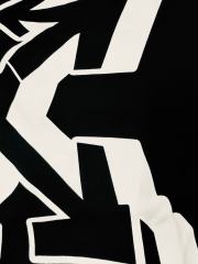 1:1 Top Quality OW Twisted Arrow Print Black Tee