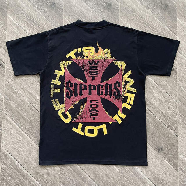1:1 Quality That's A Awful Lot of Cough Syrup Motorcycle Print Black Tee