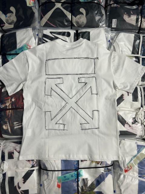 1:1 Top Quality OW Girl Embroidery Graphic T-shirt