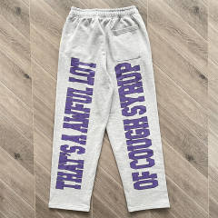 1:1 Top Quality That's A Awful Lot of Cough Syrup  Zip Up Hoodie Pants Grey