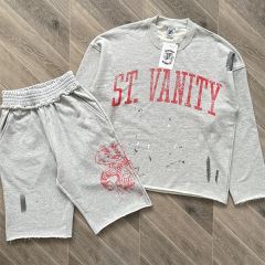 Saint Vanity Retro Printed Cotton Crew Neck Pullover