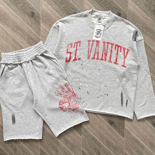 Saint Vanity Retro Printed Cotton Crew Neck Pullover