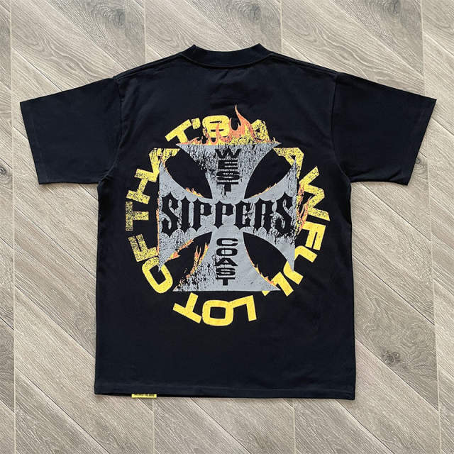 1:1 Quality That's A Awful Lot of Cough Syrup Motorcycle Print Black Tee
