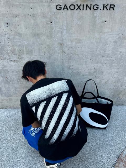 1:1 Top Quality OW Blurry Arrow Print Tee